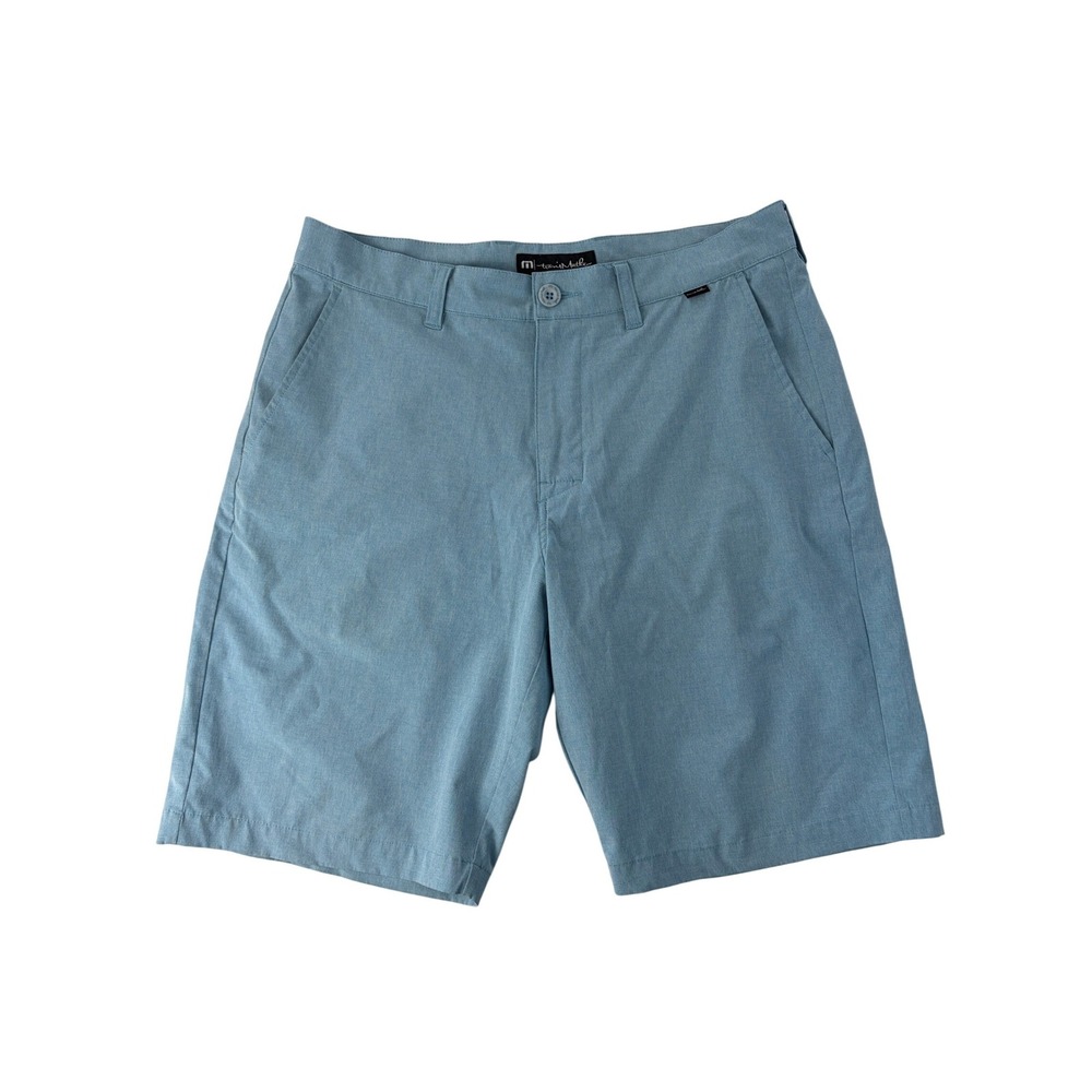 TravisMathew Wanderlust Shorts Mens 32 Performance 9" Golf Stretch Blue 77065